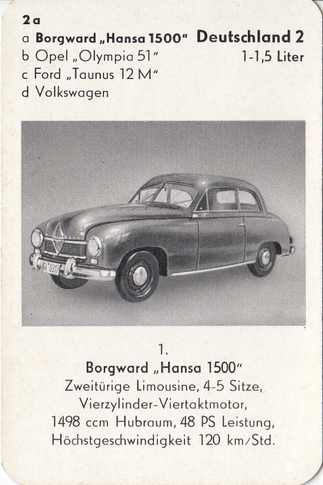 Borgward Hansa 1500, 1952