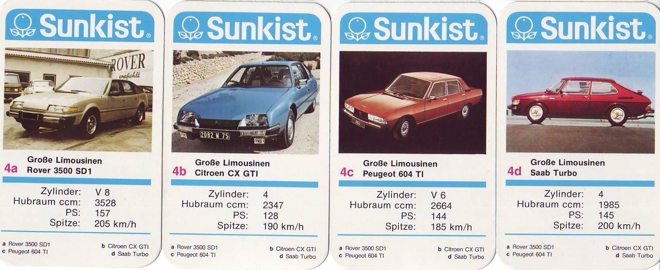 Sunkist Autoquartett