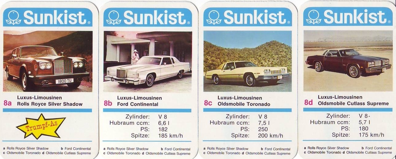 Sunkist Autoquartett