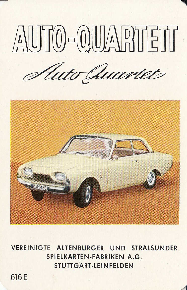 Auto-Quartett, 1961, Ford Taunus Badewanne